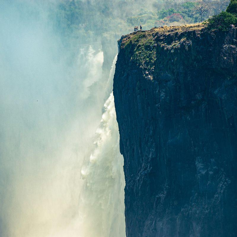 Lot widokowy helikopterem nad Wodospadami Wiktorii