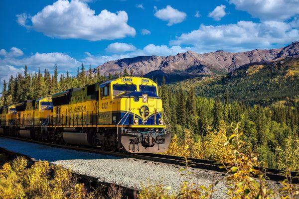 Przejazd słynnym pociągiem Alaska Railroad